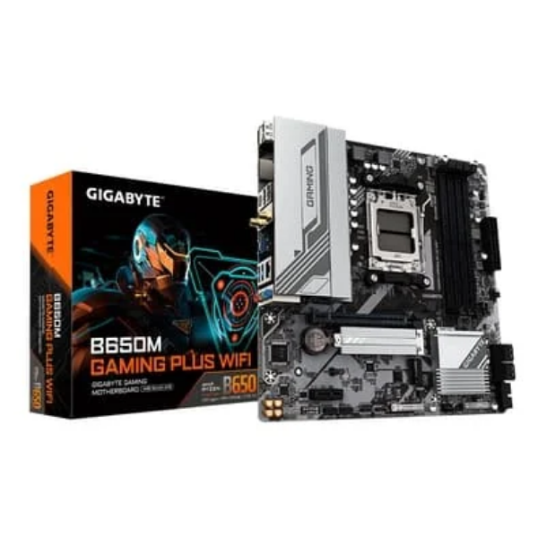 Placa Mãe Gigabyte B650M GAMING PLUS WIFI, AMD AM5, mATX, DDR5, LED RGB, Wi-Fi 6E, Bluetooth, Preto - 9MB65MGPW-00-10