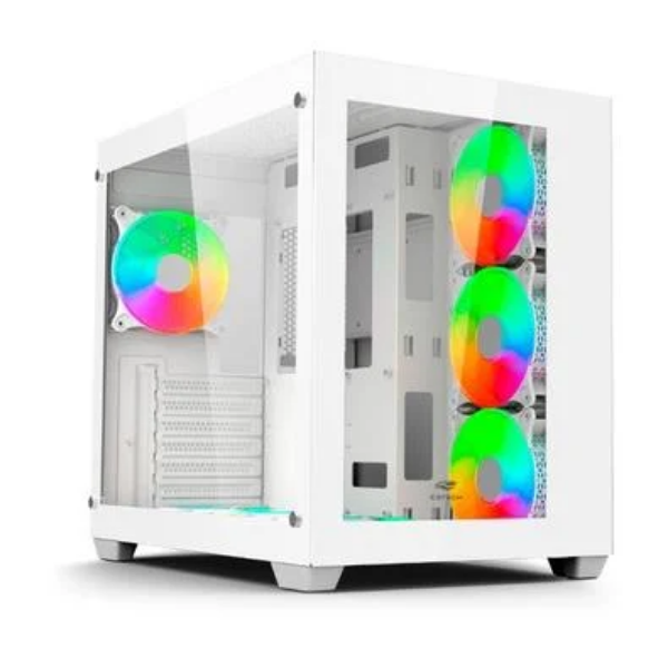 Gabinete Gamer C3Tech Gaming Aquarius MT-G910WH, Mid Tower, ATX, Lateral em Vidro Temperado