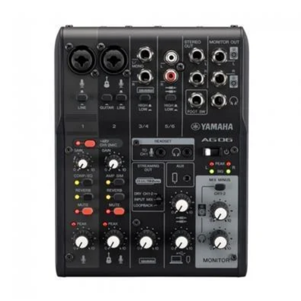 Mesa De Som Yamaha Ag06mk2, USB, Preto